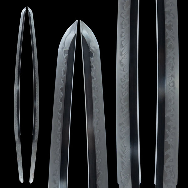 X pattern shiage-togi katana blade