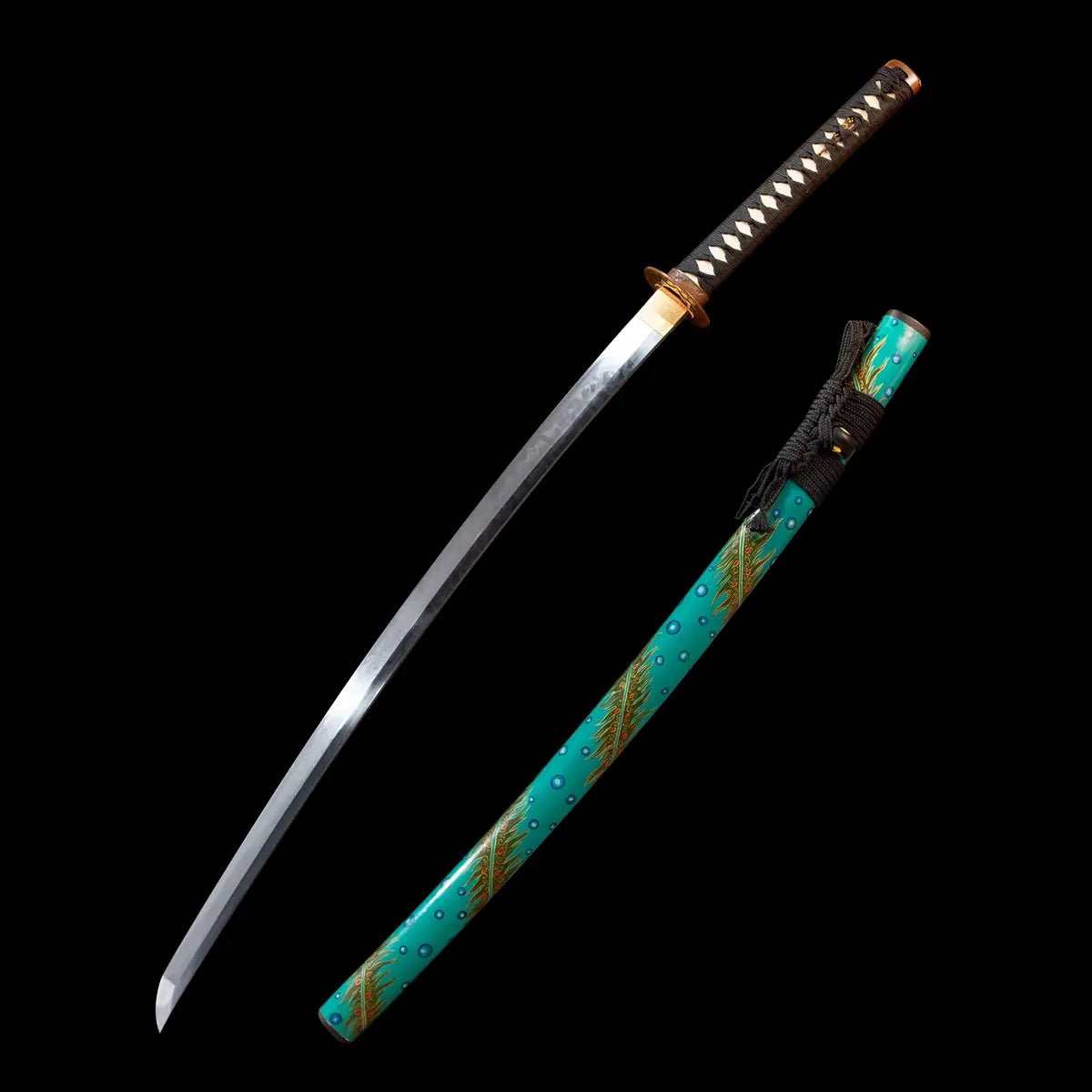 Blue peafowl katana