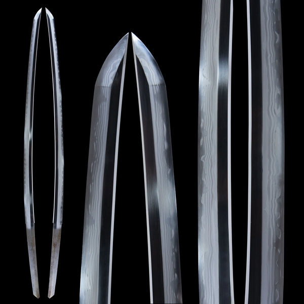 Damascus steel Flowing streaks Hadori katana blade