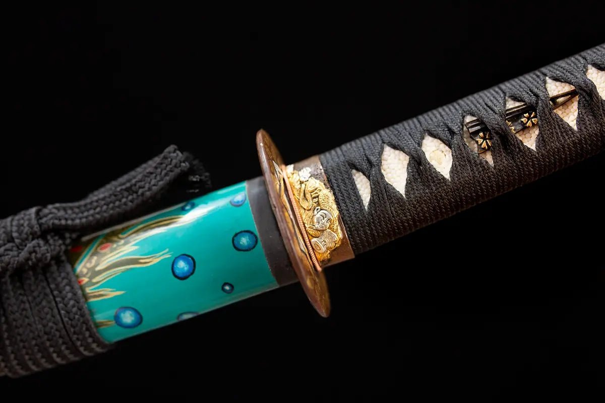 Blue peafowl katana