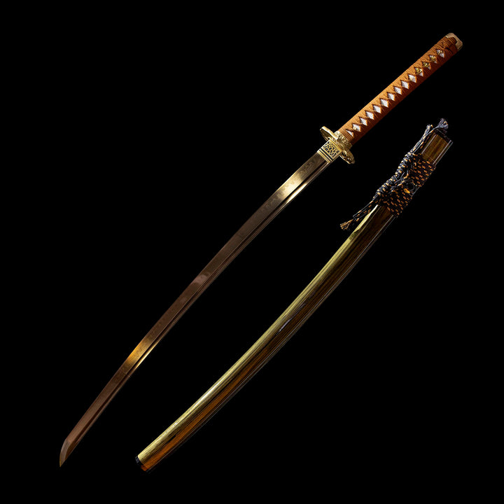 golden katana sunshine samurai sword