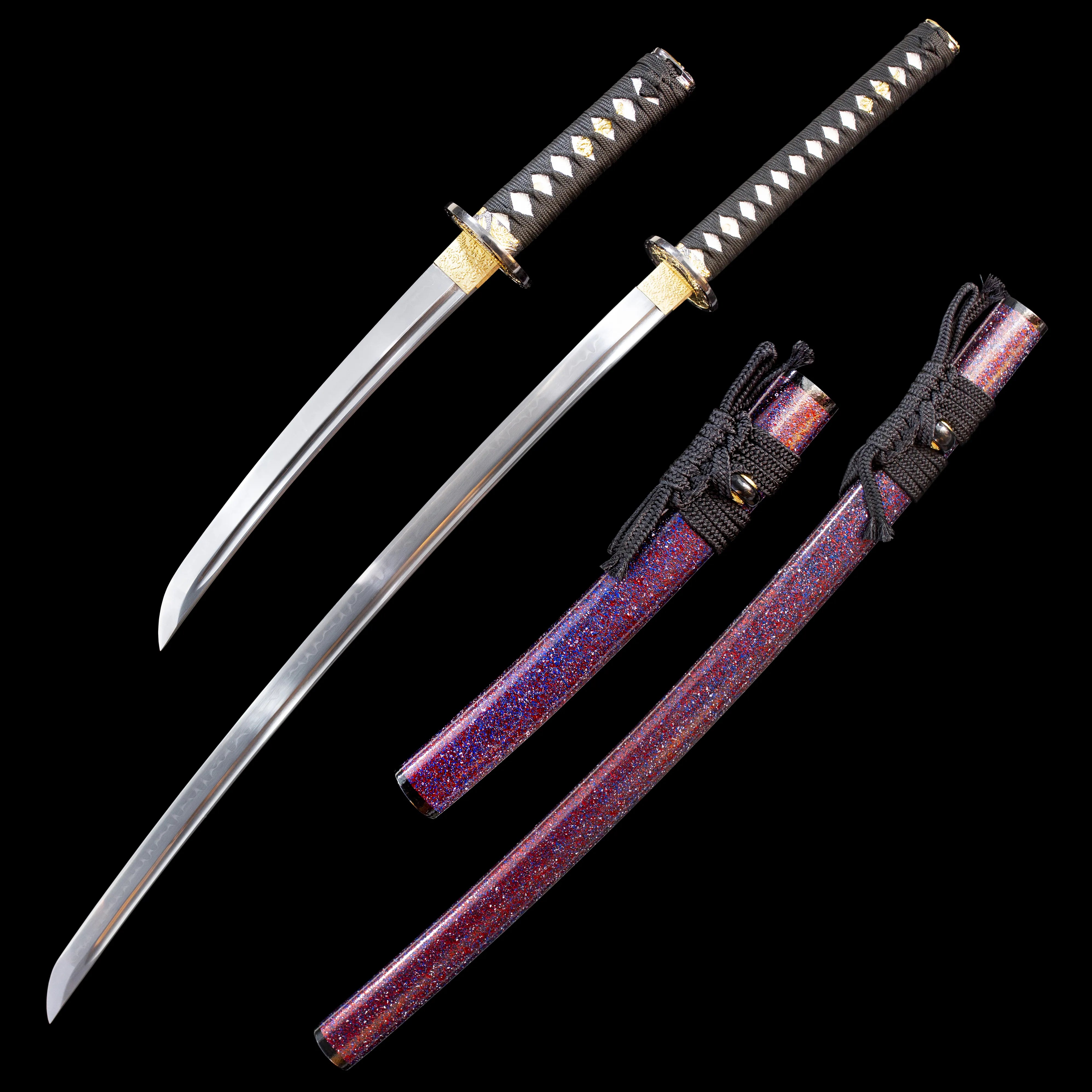 purple katana set wakizashi