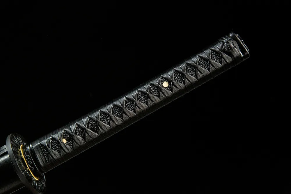 Twine Dragon Katana traditional twine wrapped handle Moro-hineri-maki