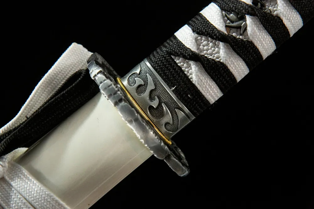Demon Girl Katana fuchi, alloy handle collar with demon pattern