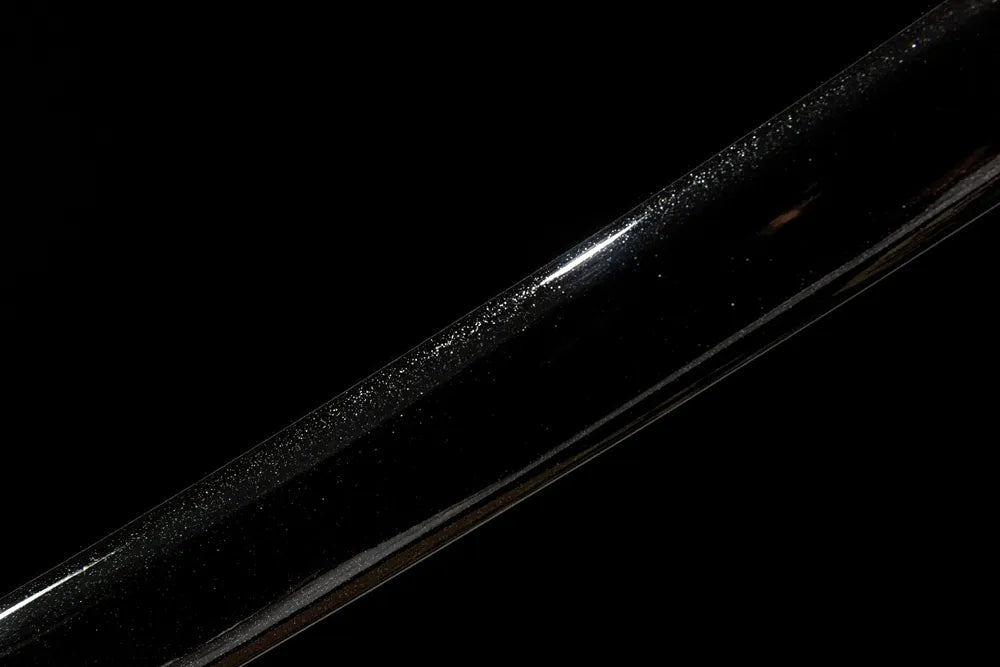 Black Edge Katana saya middle section, solid wood with black paint finish