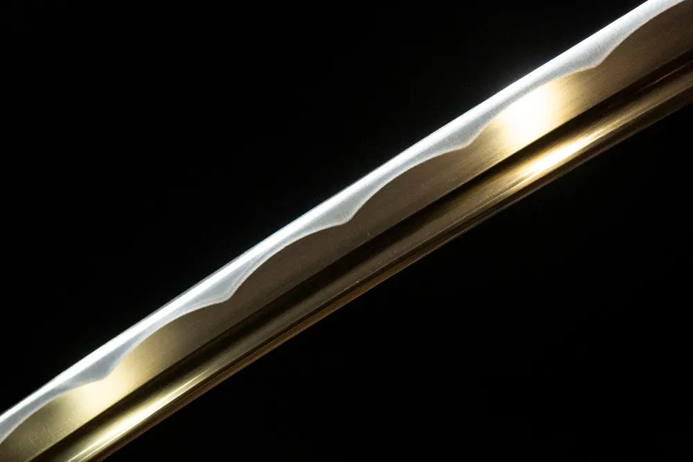 Dragon's Radiance Katana roasted gold blade with single blood groove