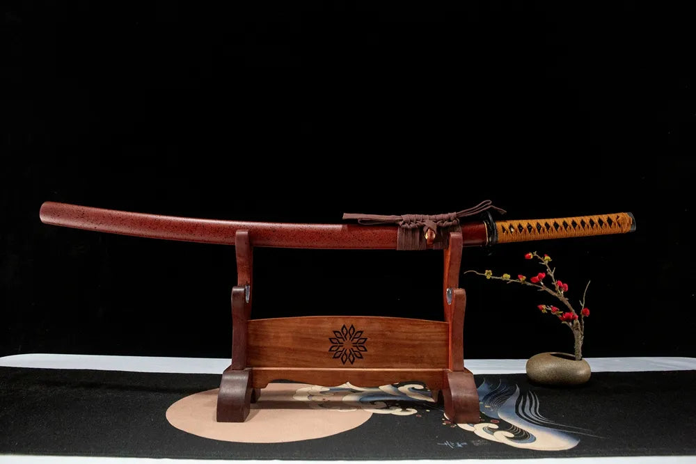 Horizontal front display lightweight folding steel entry training katana