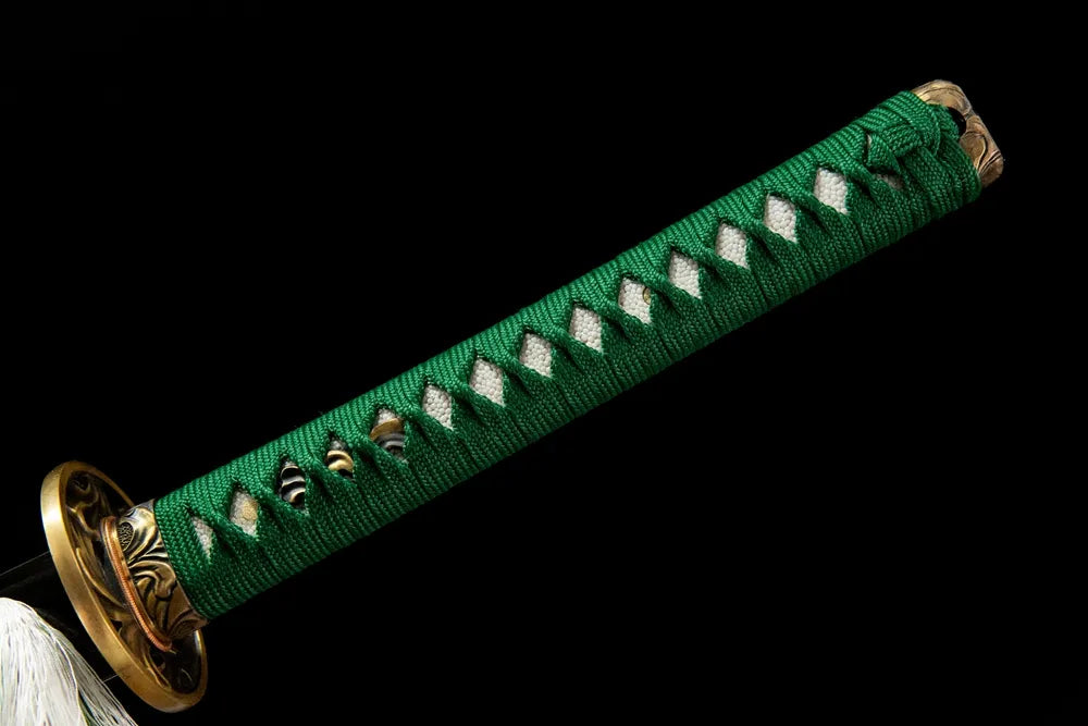 Full tsuka front view Simple Shadow solid copper plain fittings ray skin wrap