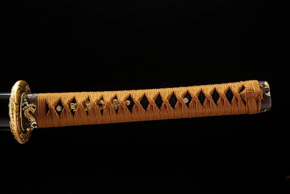 Dragon Soul Katana | T10 Tsuchioki Gunome Hamon Gold Silver Dragon Copper Solid Wood Paint Disassemblable Katana