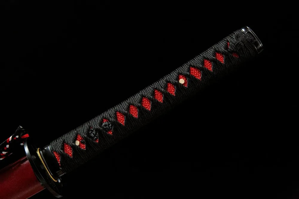 Full imogata tsuka front view Magic Rabbit alloy fuchi kashira imitation ray skin