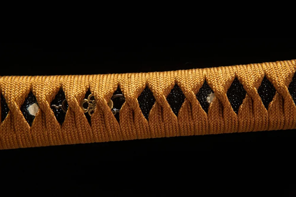 Middle handle front shot natural ray skin under woven cotton ito