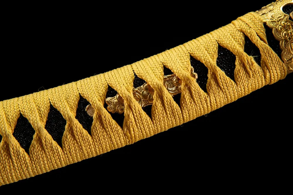 Middle handle front shot natural ray skin under woven cotton ito