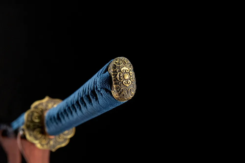 Kashira pommel cap plain solid copper terminal fitting