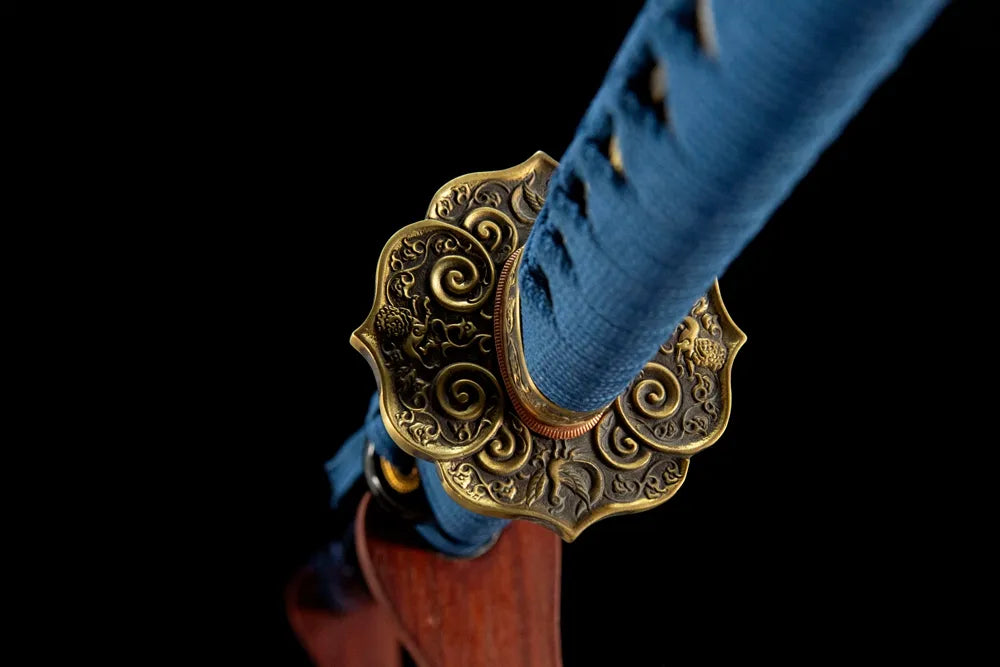Reverse side thick anti-rust solid copper tsuba base structure
