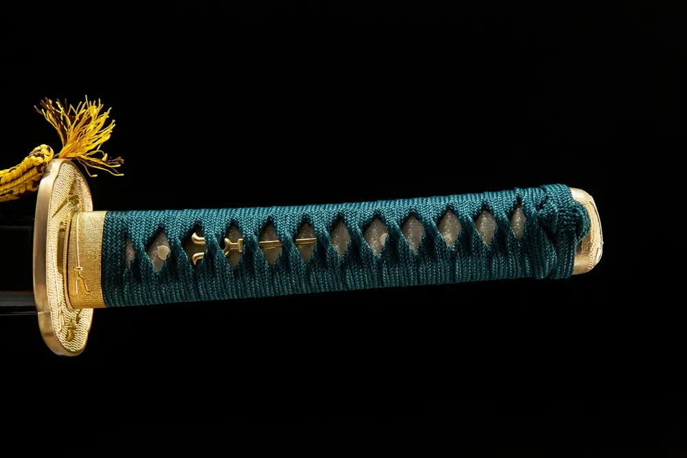 Full compact 22cm tsuka front view genuine ray skin plain copper fittings