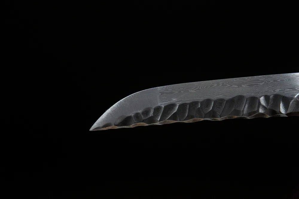 Kissaki tip closeup finely polished lightweight wakizashi edge