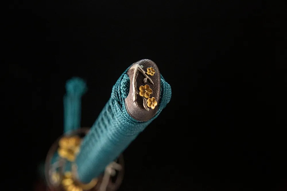 Kashira pommel cap gold silver plated solid copper terminal fitting