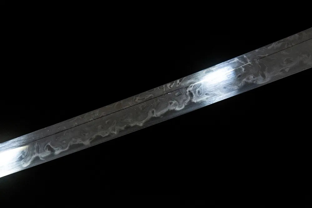 Close up of Hamon on the reverse side of the blade