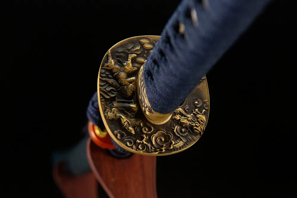Reverse side thick anti-rust solid copper tsuba base