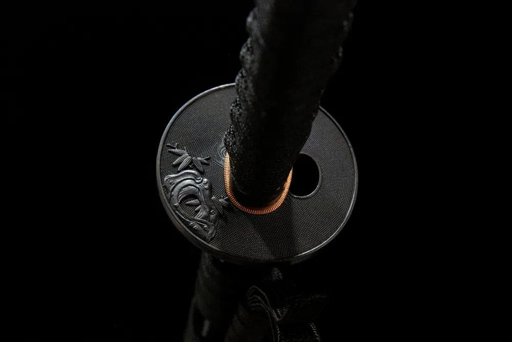 Reverse side thick anti-rust solid copper tsuba base structure