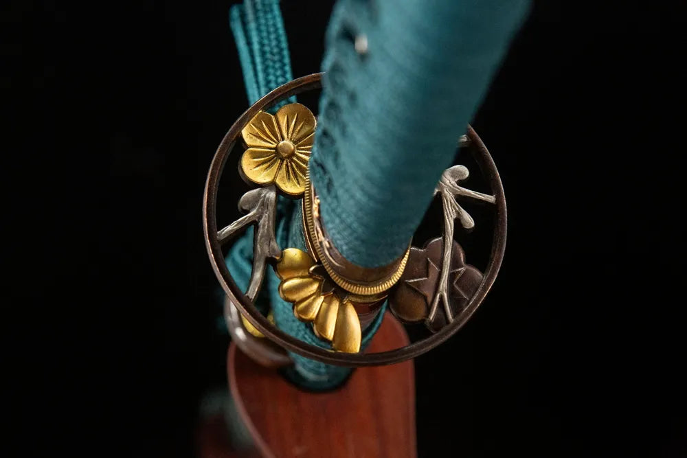 Reverse side thick anti-rust solid copper tsuba base structure