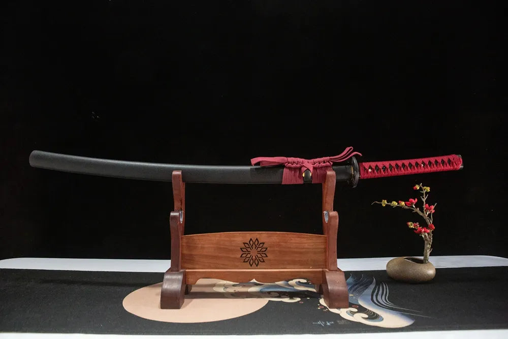 Horizontal front display Mingyuan Katana non detachable full tang T10 maru-gitae budget collectible katana