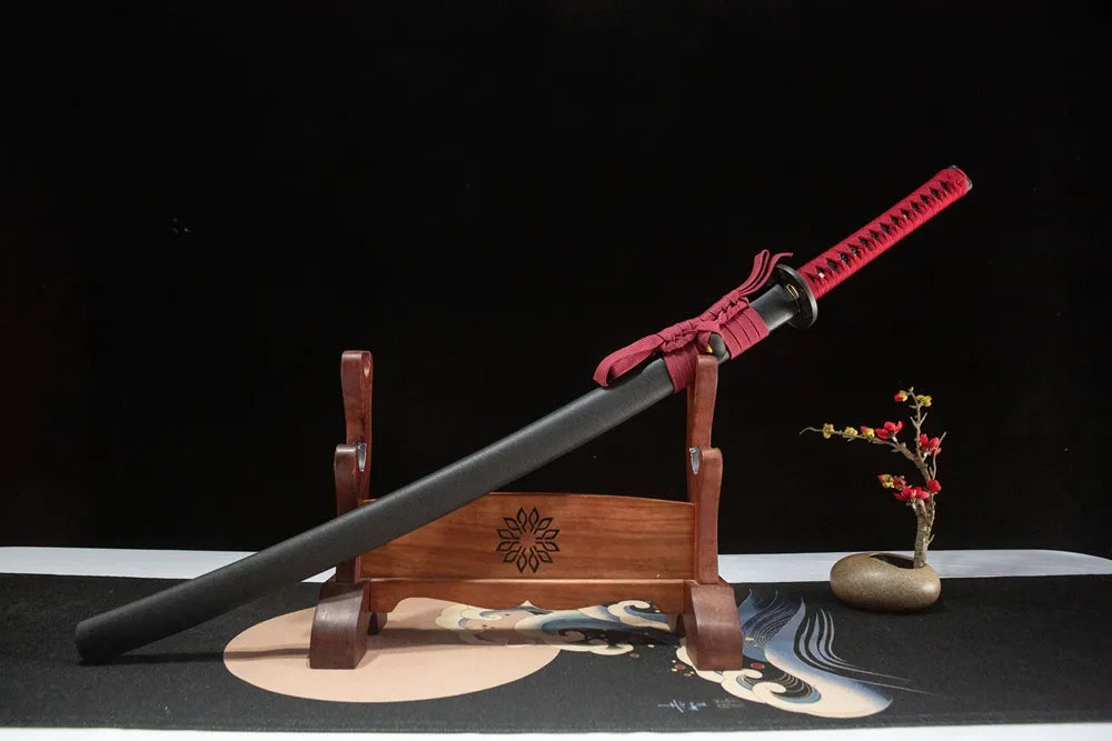 Horizontal front display Mingyuan Katana non detachable full tang T10 maru-gitae budget collectible katana