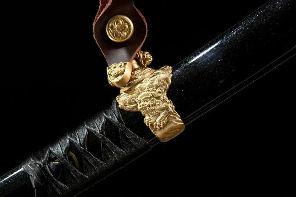The Firmament Tachi | T10 Maru No-Hi Gunome Hamon Traditional Mounted Japanese Tachi Sword