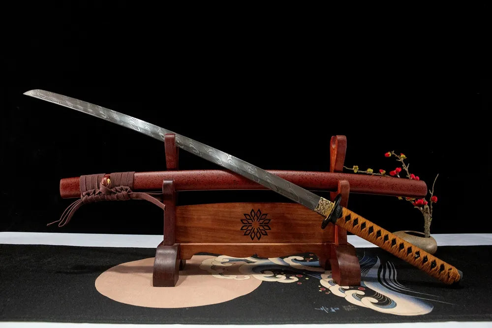 45° unsheathed front view shinogizukuri sharp practice blade