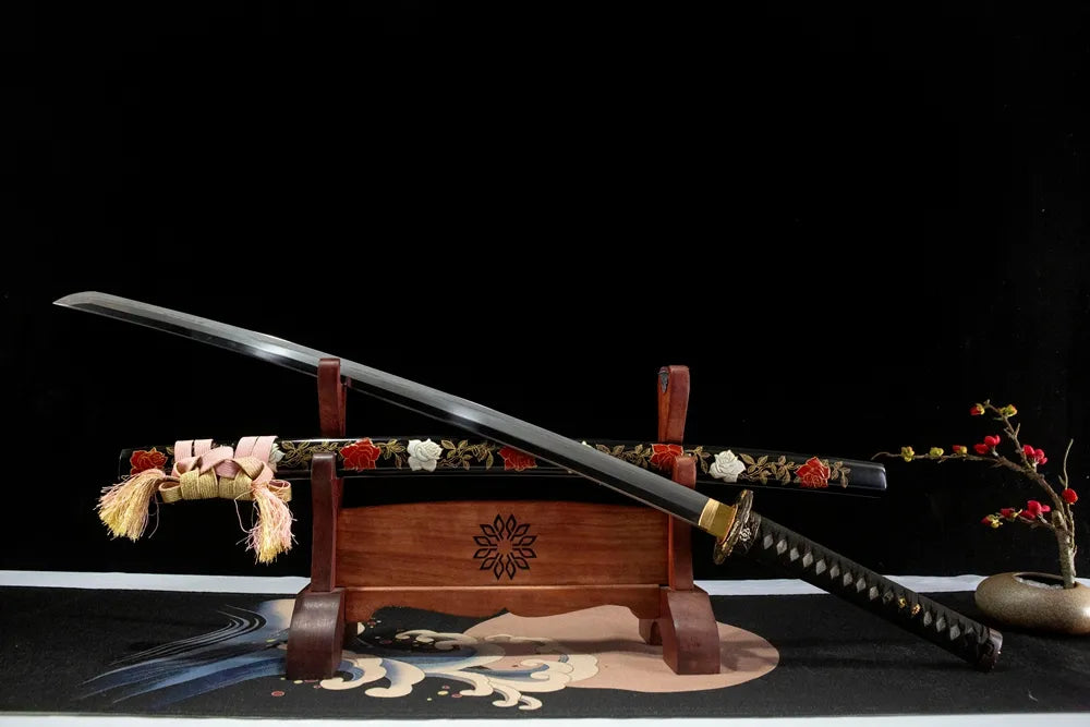 45° unsheathed front view real yokote shinogizukuri sharp practice blade