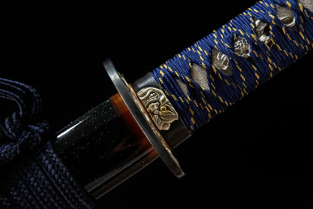 Fuchi collar closeup dark oni demon gilded copper decorative ring