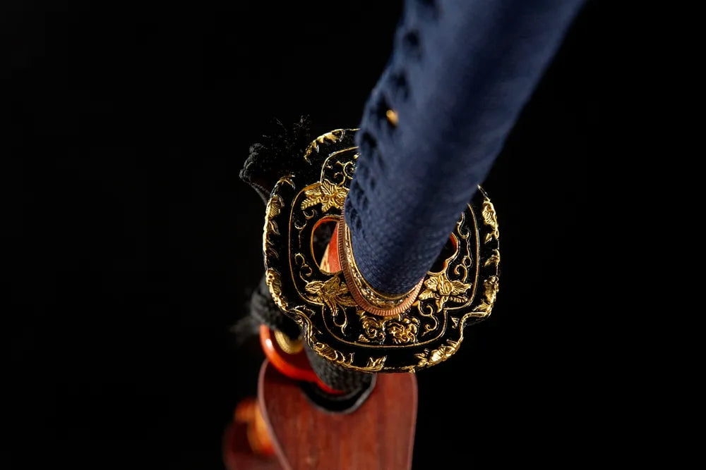 Reverse side thick anti-rust solid copper tsuba base structure