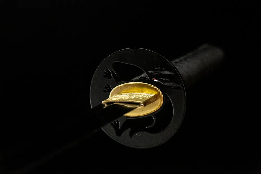 Front side plain solid iron hand guard Magic Rabbit katana