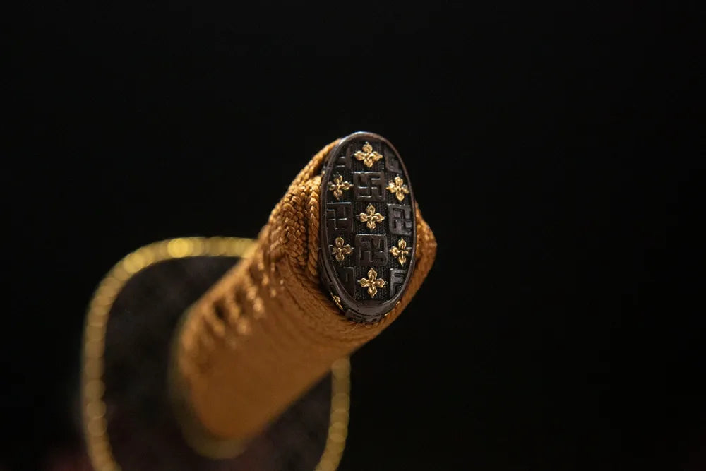 Kashira pommel cap solid copper terminal fitting for wakizashi