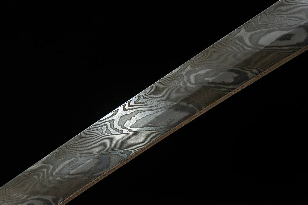 Middle blade detail taganeha rough grind maru-gitae steel grain surface