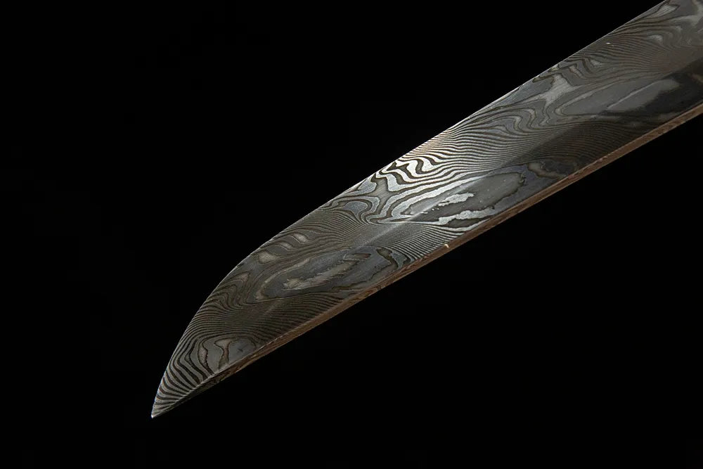 Kissaki tip closeup fully sharpened light training cutting edge