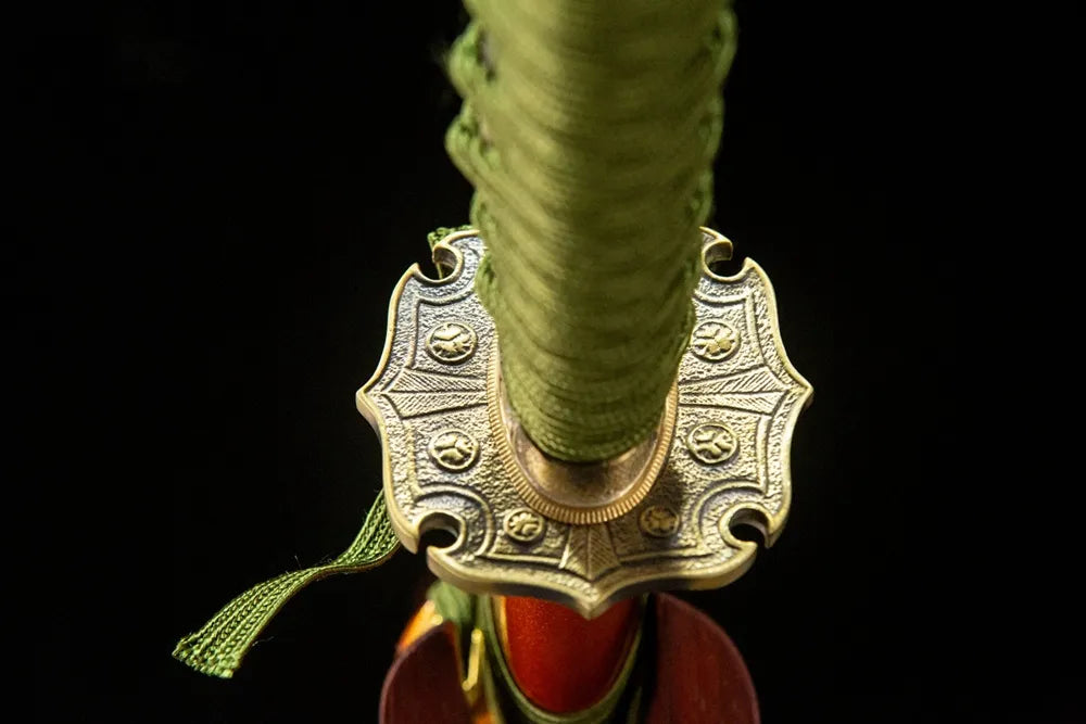 Reverse side thick anti-rust compact solid copper tsuba base structure