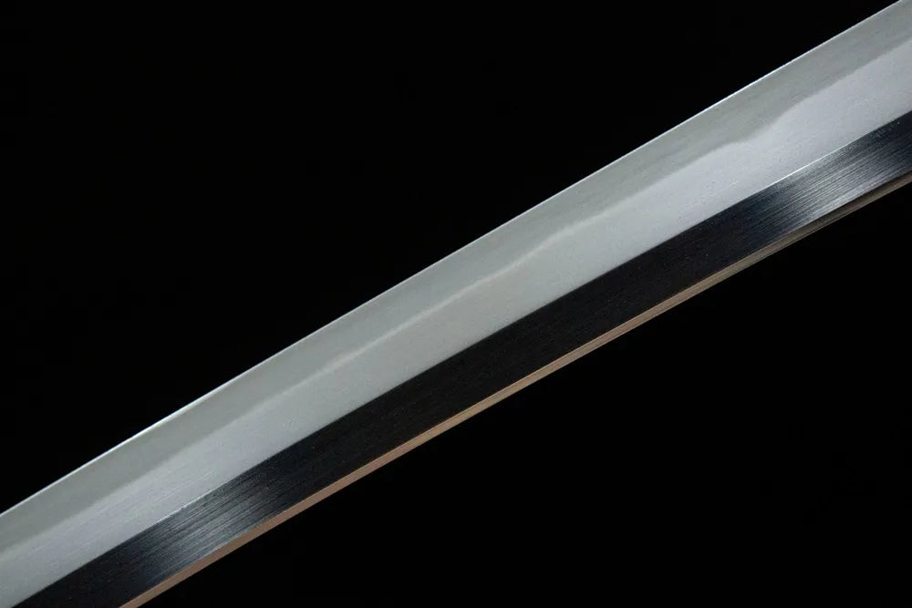 Red Dragonfly Katana middle blade, clean straight Suguha temper line clay tempered