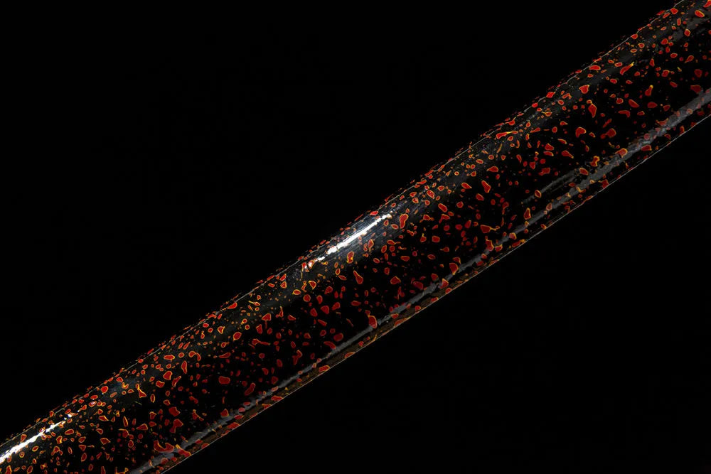 Red Dragonfly Katana saya middle section, solid hardwood lacquer paint finish