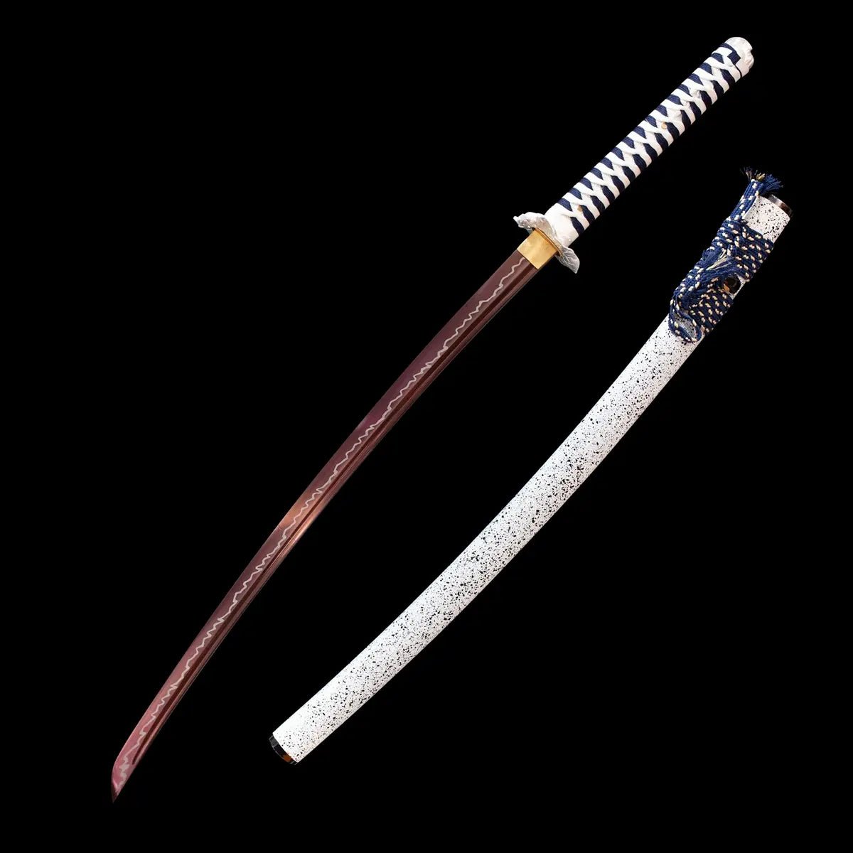 white lightning katana red blade katana for sale