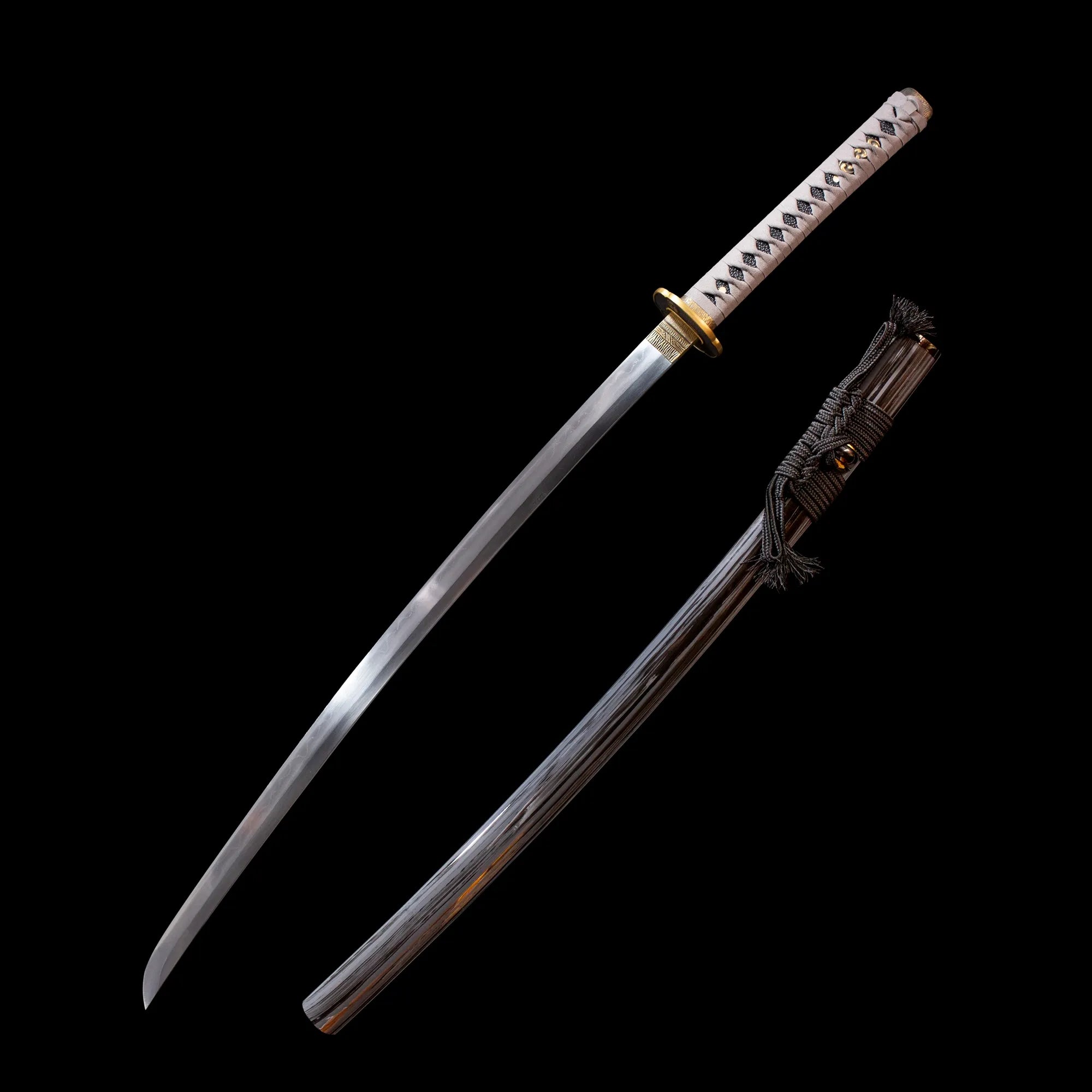 black katana T10 hamon 