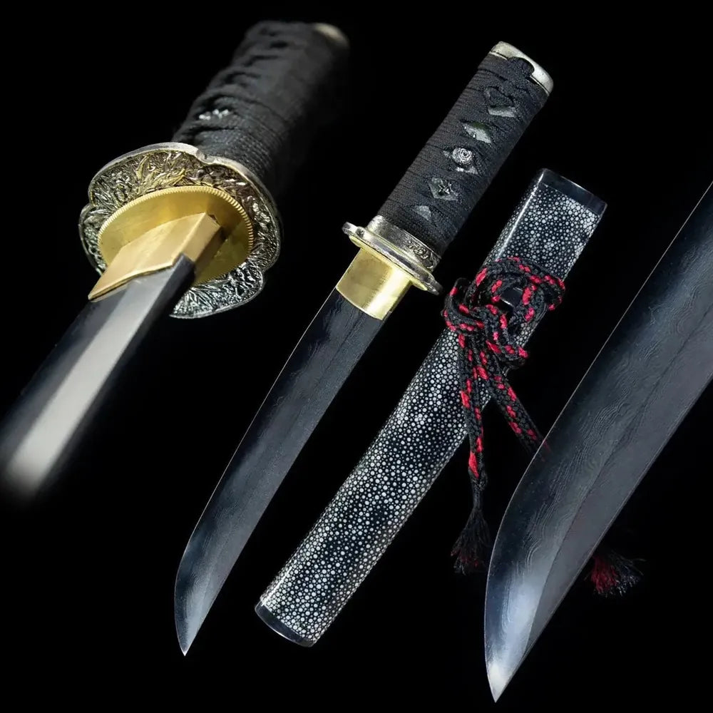 Full silver plum blossom tanto complete set