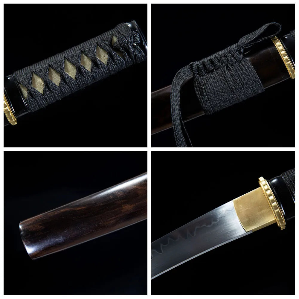 4-grid collage ebony tanto close-up parts