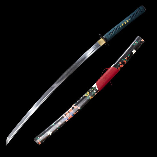 phoenix katana Leather paper wrapped knife scabbard