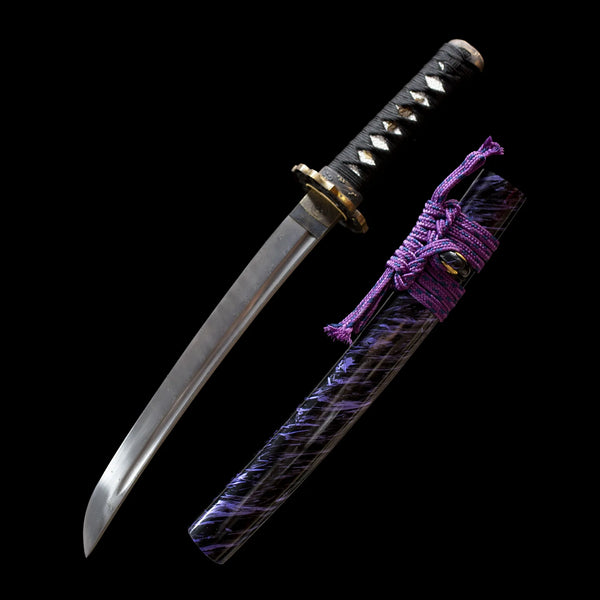 purple wakizashi sword - japanese short swords