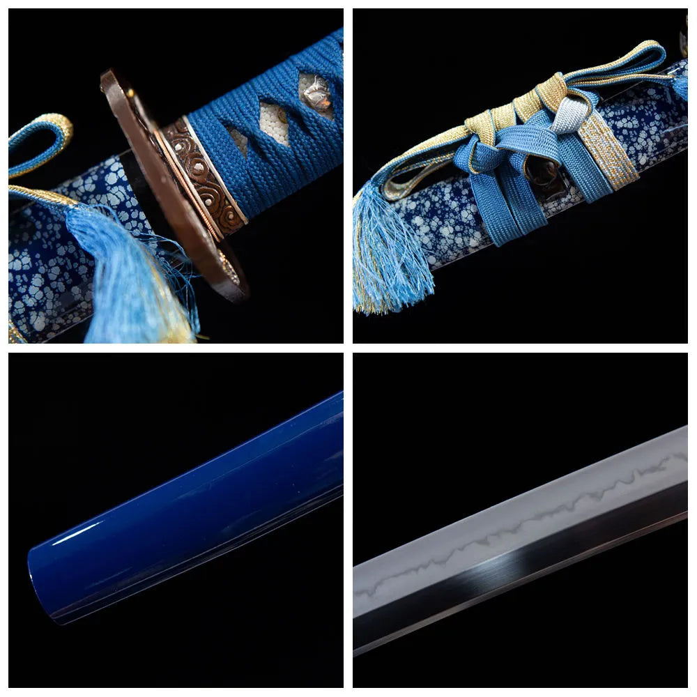 4-grid collage light wakizashi metal & blade details