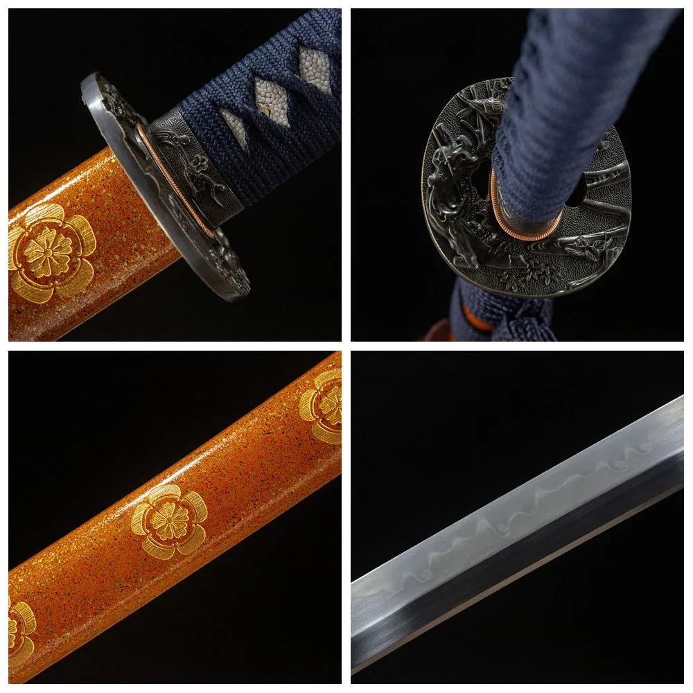 Plover Katana | T10 Clay Temper Gunome Hamon Plain Solid Copper Disassemblable Budget Samurai Sword