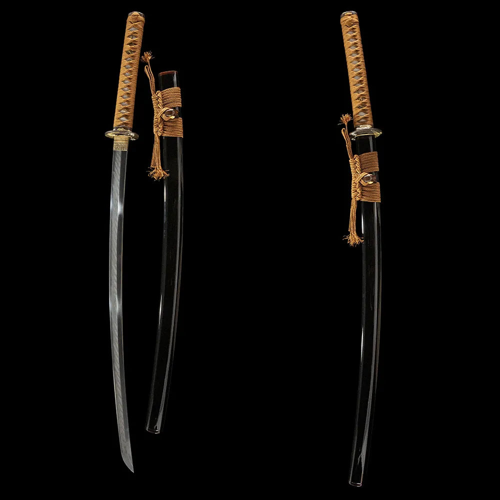 Wild Goose Katana sheathed and unsheathed side-by-side comparison
