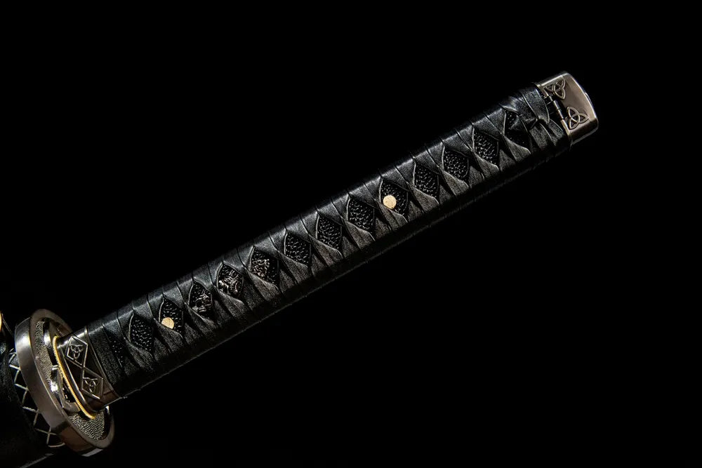 Affordable Michonne Katana handle full twine wrap front view