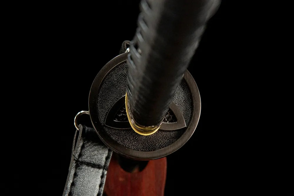 Michonne Katana budget version tsuba hand guard reverse side view